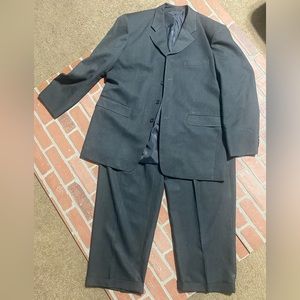 Hugo Boss gray pinstripe suit